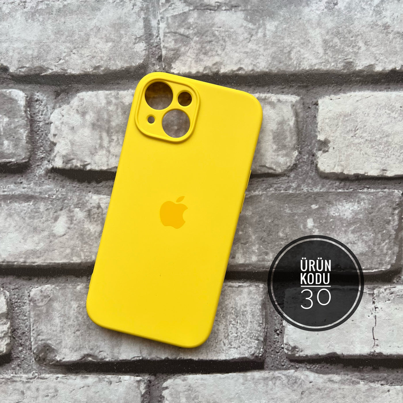 iPhone 15 Logolu Silikon NUMARA 30 (5 AL 2 ÖDE)