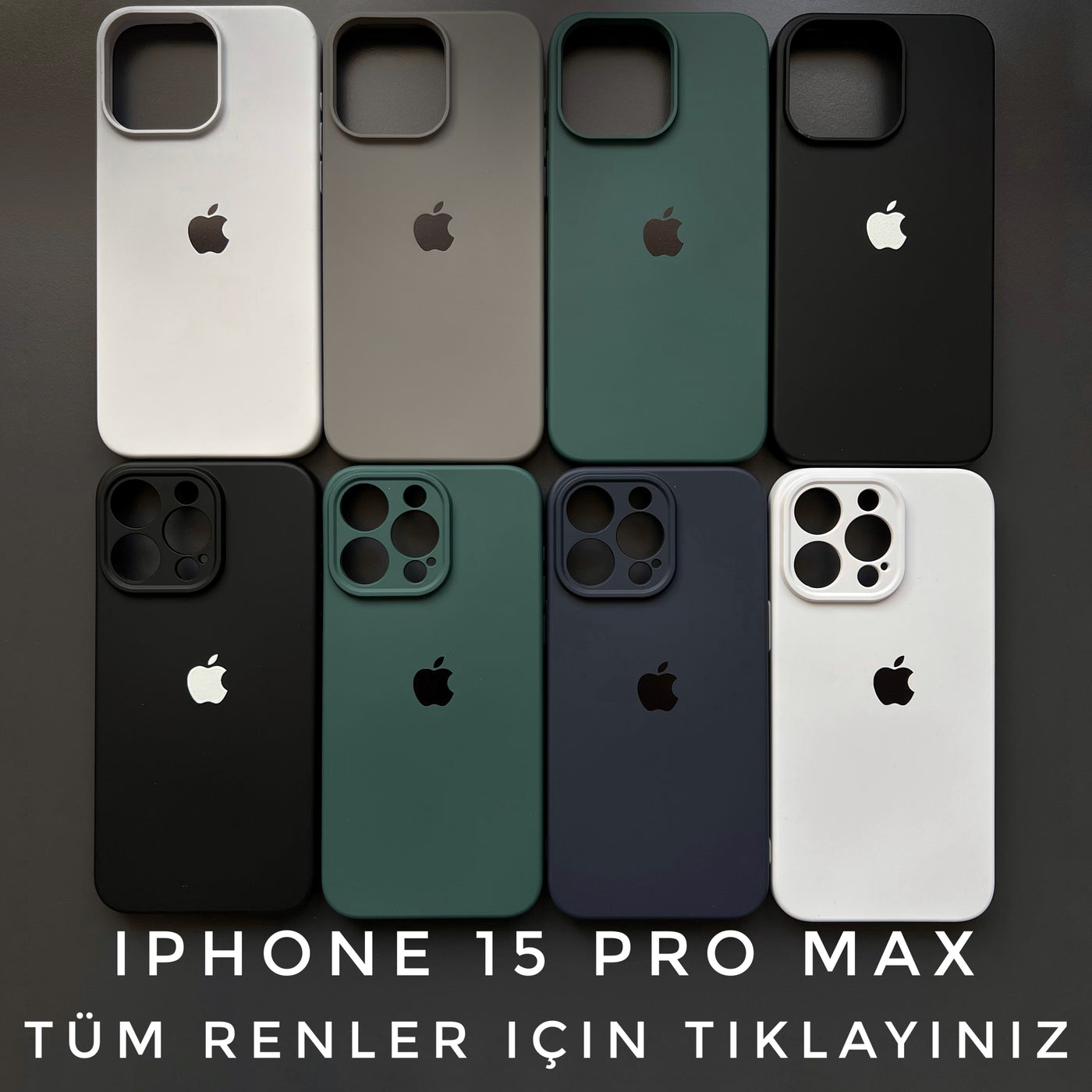 iPhone 15 PRO MAX Logolu Silikon ( 5 AL 2 ÖDE )