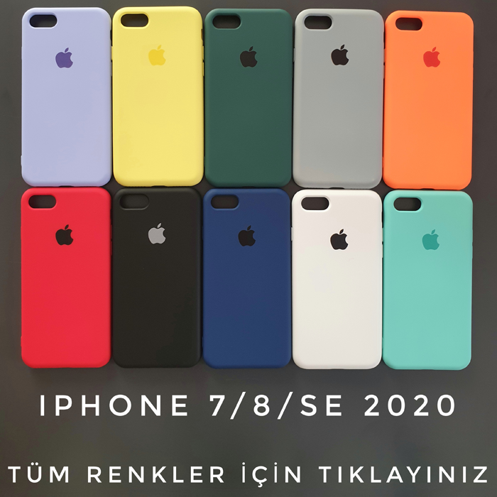 iPhone 7 / 8 / SE 2020 Logolu Silikon ( 5 AL 2 ÖDE )