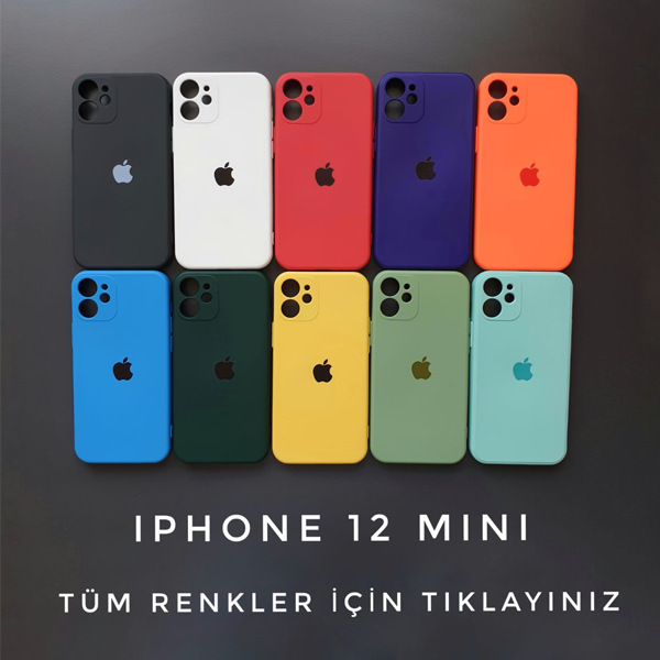 iPhone 12 Mini Logolu Silikon ( 5 AL 2 ÖDE )
