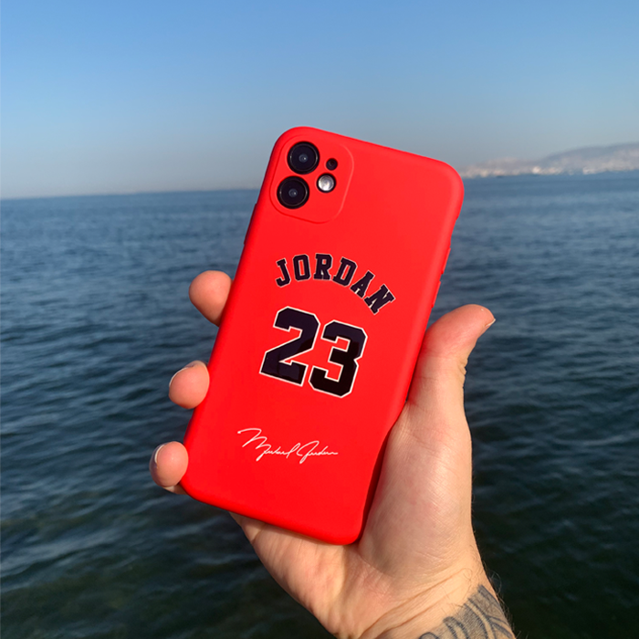 Kırmızı Jordan 23 Baskılı Silikon Telefon Kılıfı ( 5 AL 2 ÖDE )